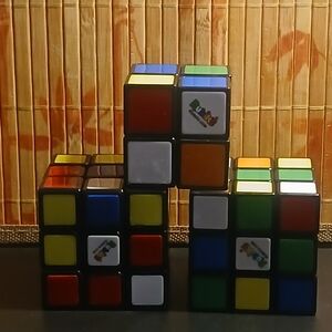 Rubix Cube Lot Of 3 Games- 3x3 / 2x2 Multicolor